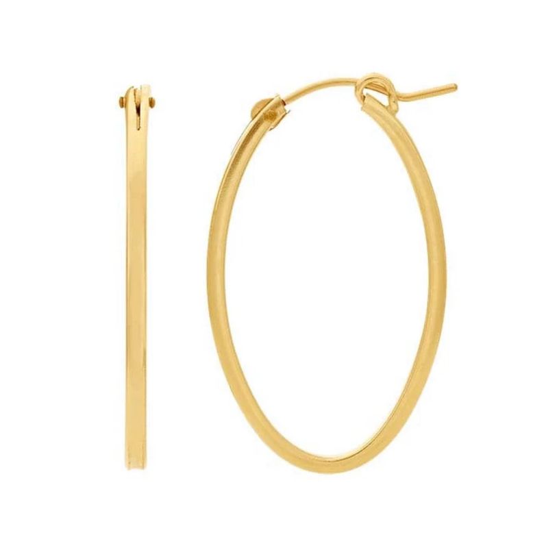Kristen Large Golden Oval Hoop