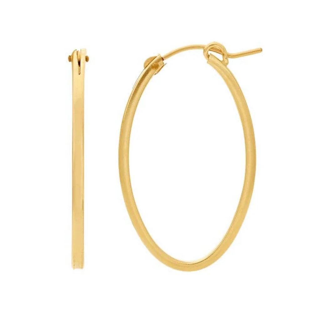 Kristen Medium Golden Oval Hoop