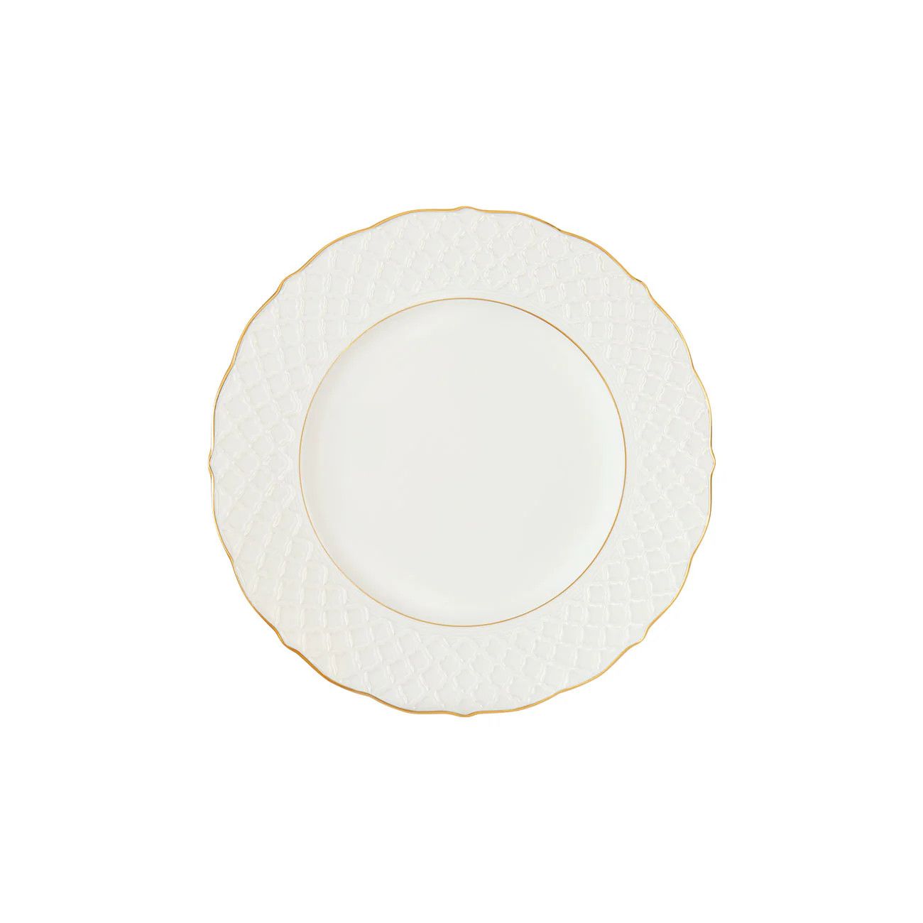 Empire Salad Plate | White &amp; Gold