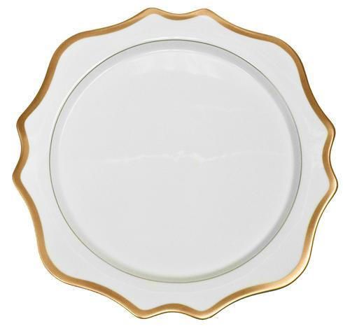 Antique Buffet Plate | White &amp; Gold
