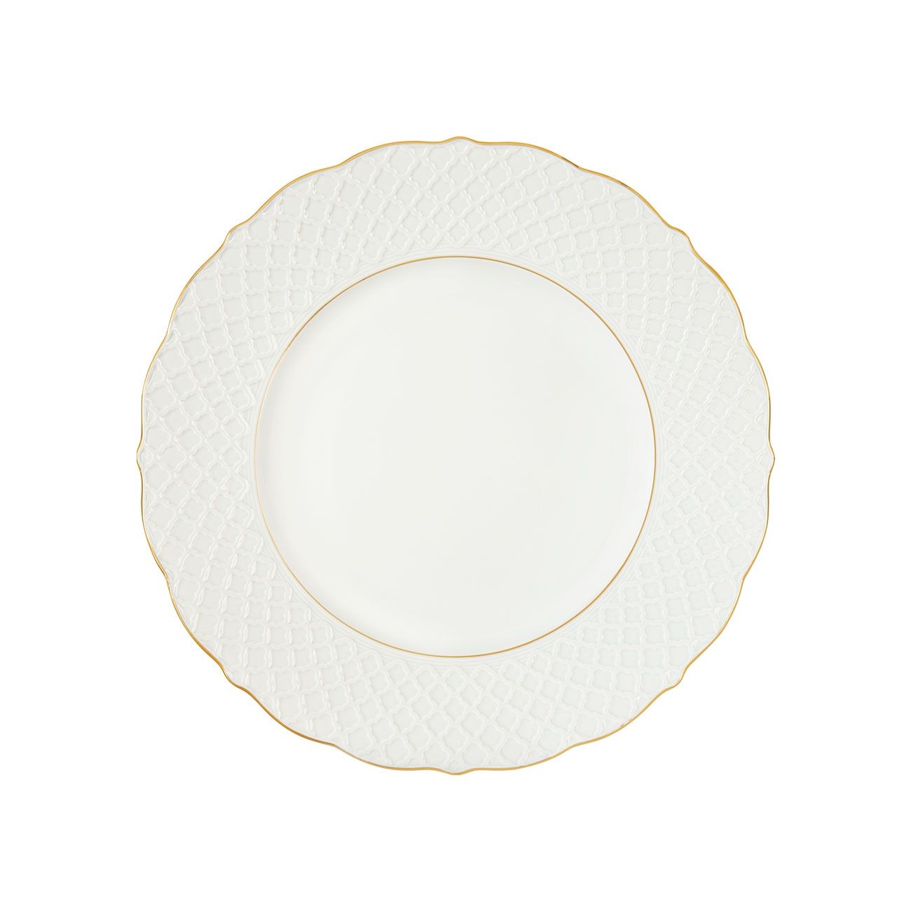 Empire Dinner Plate | White &amp; Gold