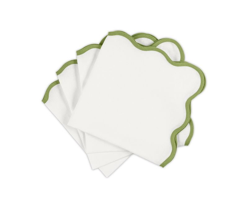 Scallop Edge Napkins | Set of 4 Grass