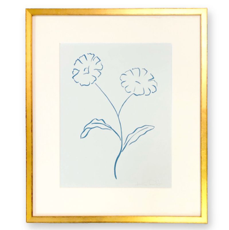 Kayce Hughes | Blue Botanical No 5 | 11x14 | 17x20 Framed