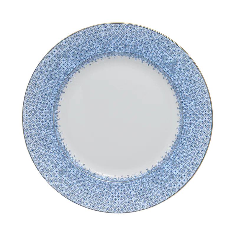 Cornflower Blue Lace Dessert Plate