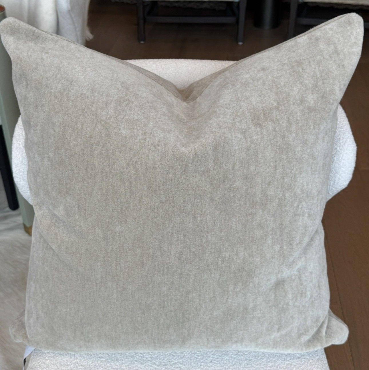 Mohair Creamy Putty  Pillow | 24x24