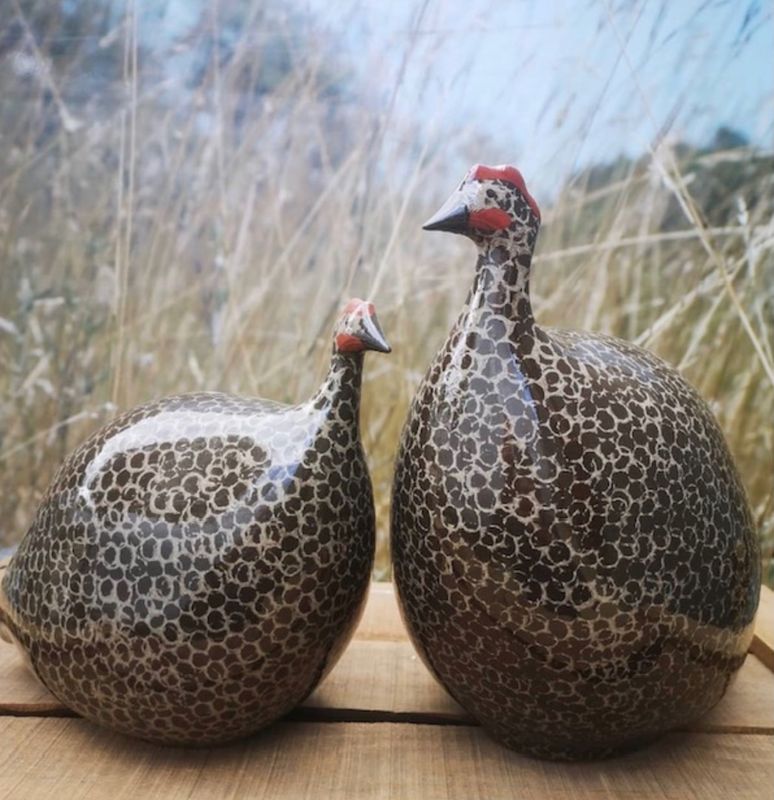 Guinea Fowl | Black Speckled Grey | Medium