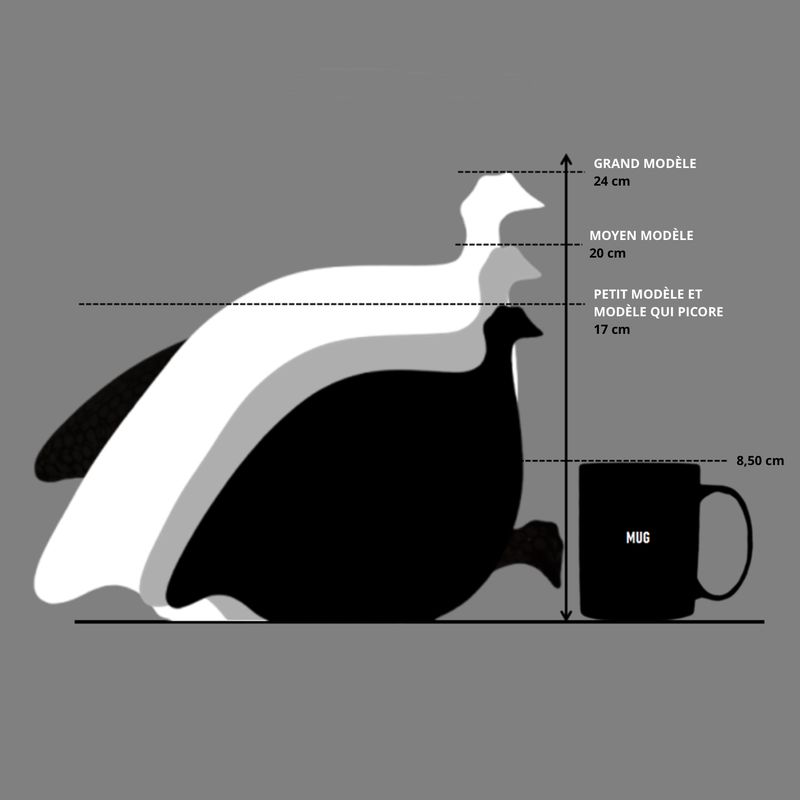 Guinea Fowl Black Speckled White | Large