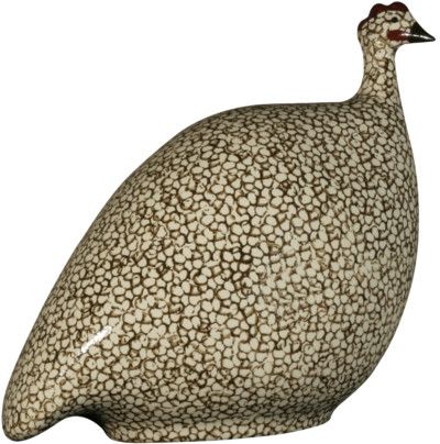 Guinea Fowl White Speckled Black | Medium