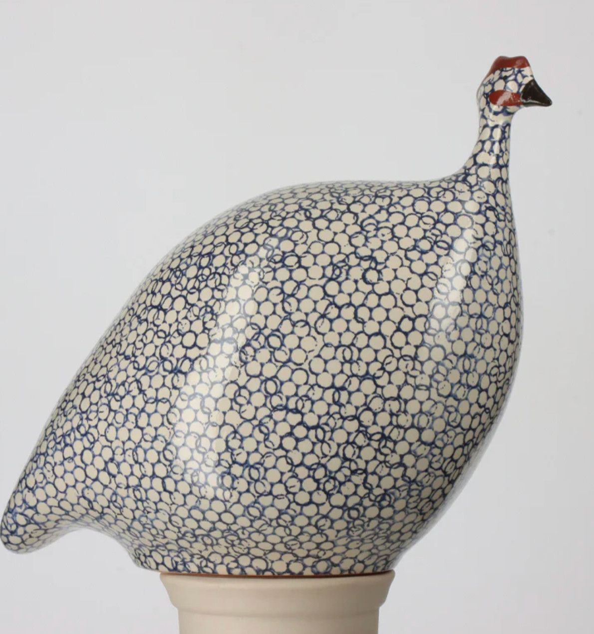 Guinea Fowl White Speckled Cobalt | Medium