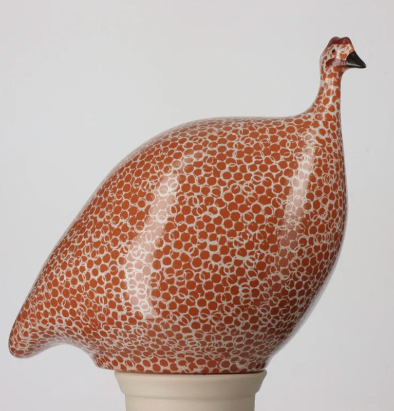 Guinea Fowl Red Speckled White | Medium