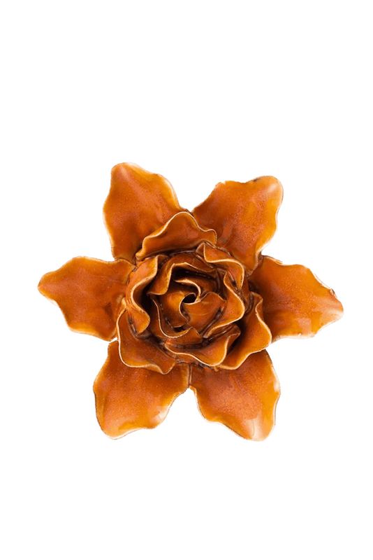 Ceramic Flower | Burnt Orange Stargazer Lily