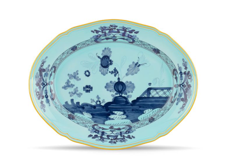 Ginori 1735 | Oriente Italiano - Iris | Oval Flat Platter