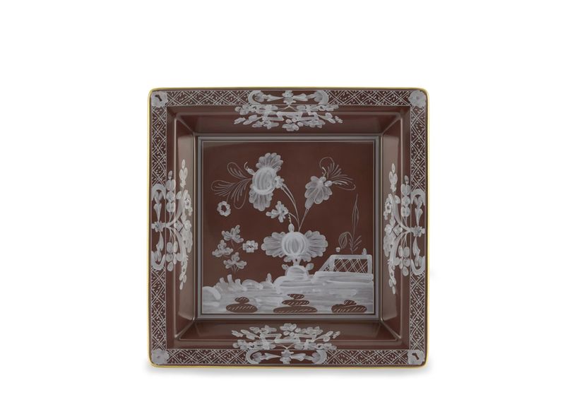 Ginori 1735 | Oriente Italiano Castagna | Large Square Change Tray