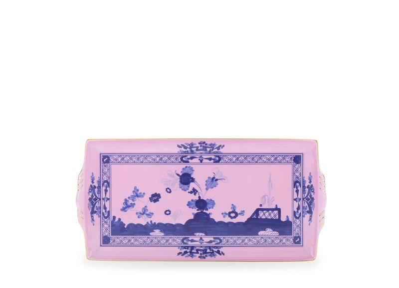 Ginori 1735 | Oriente Italiano Azalea - Rectangular Tray w/ Handles