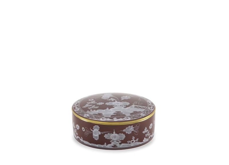 Ginori 1735 | Oriente Italiano Castagna | Round Trinket Box