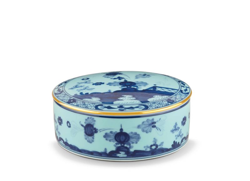 Ginori 1735 | Oriente Italiano Iris | Round Trinket Box