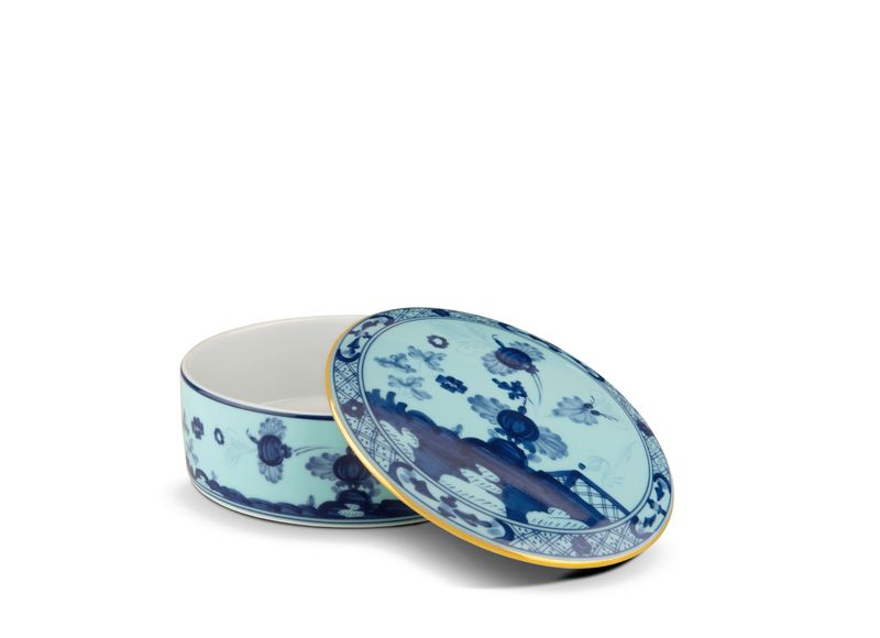 Ginori 1735 | Oriente Italiano Iris | Round Trinket Box