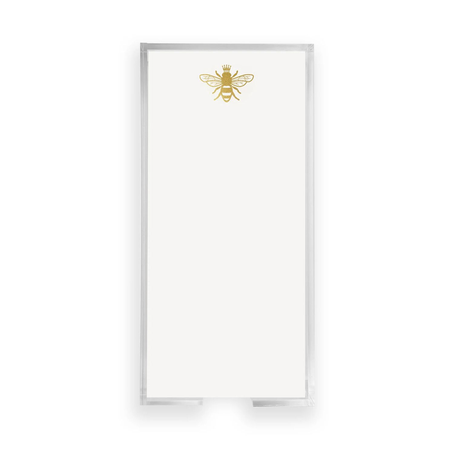 Long Skinny Gold Foil Notepad | Bee