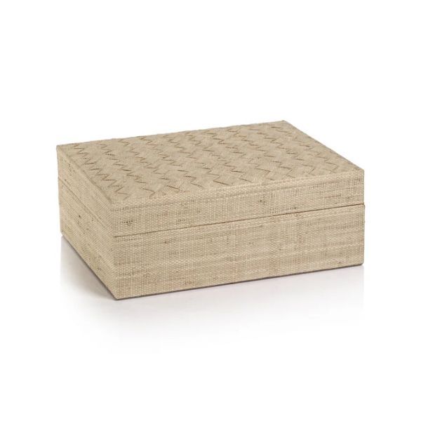 La Bocca Raffia Box | Natural | Large