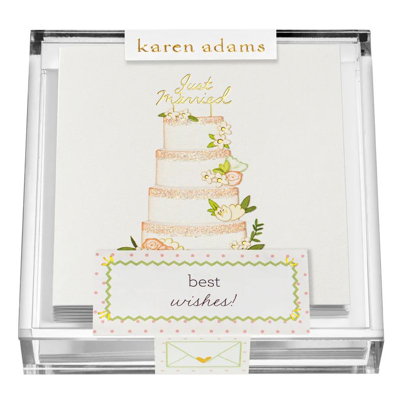 Just Married Gift Enclosures | Acrylic Box of 6