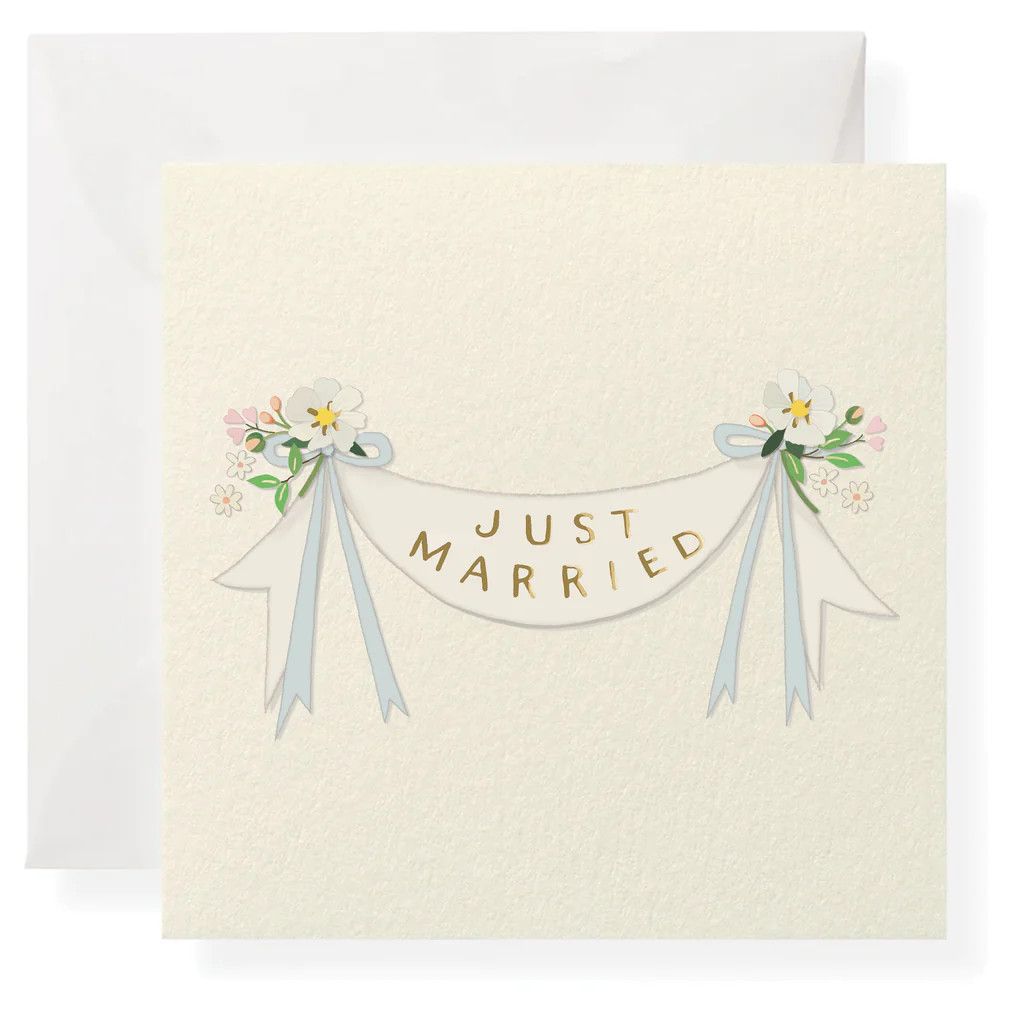 Just Married Banner Individual Gift Enclosure