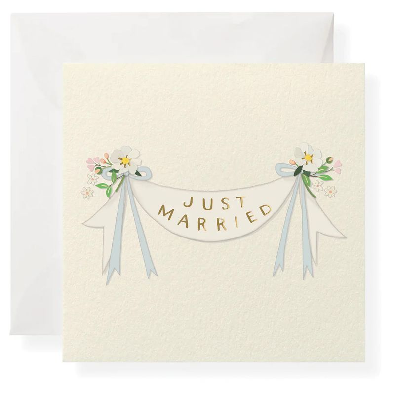 Just Married Banner Individual Gift Enclosure