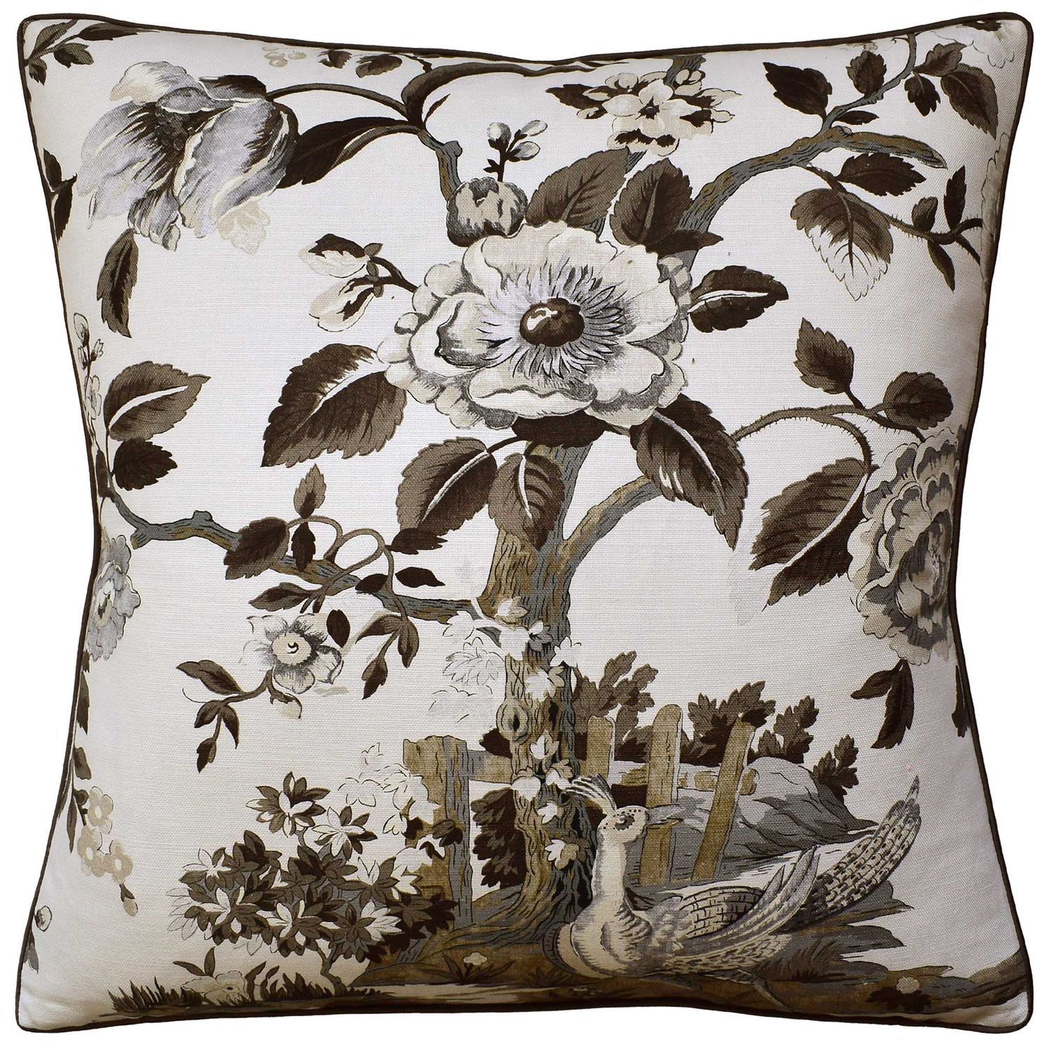 Forest Lodge Brown/White Pillow | 22x22