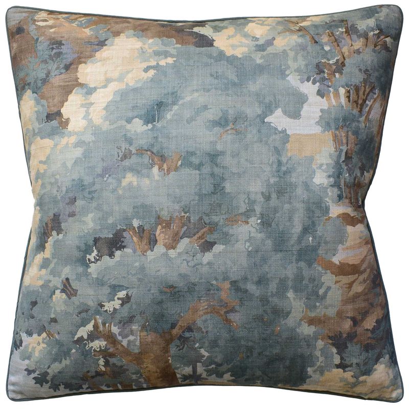 Woodland Clearing Spa Blue Pillow | 22x22