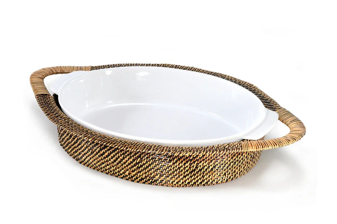 Oval Baker w/ Handles &amp; Stoneware | Large