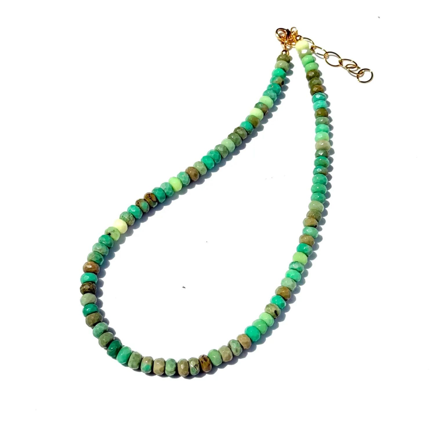 Chrysoprase Gemstone Necklace | 16"