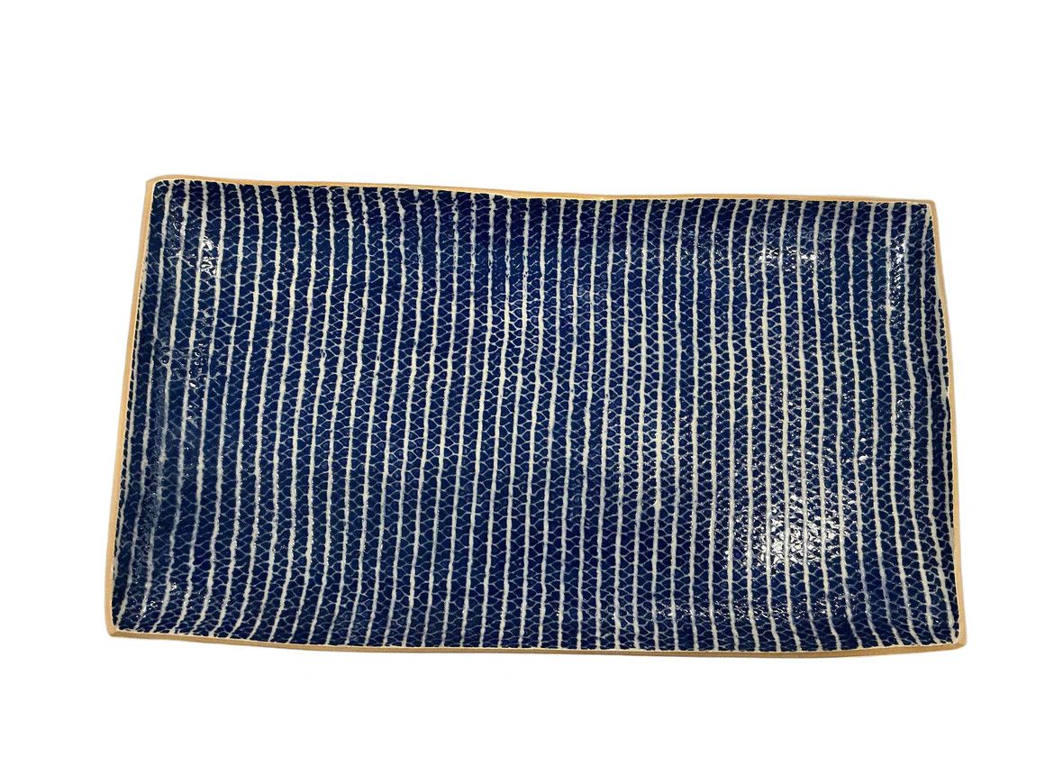 Medium Stacking Rectangular Tray | Strata | Cobalt