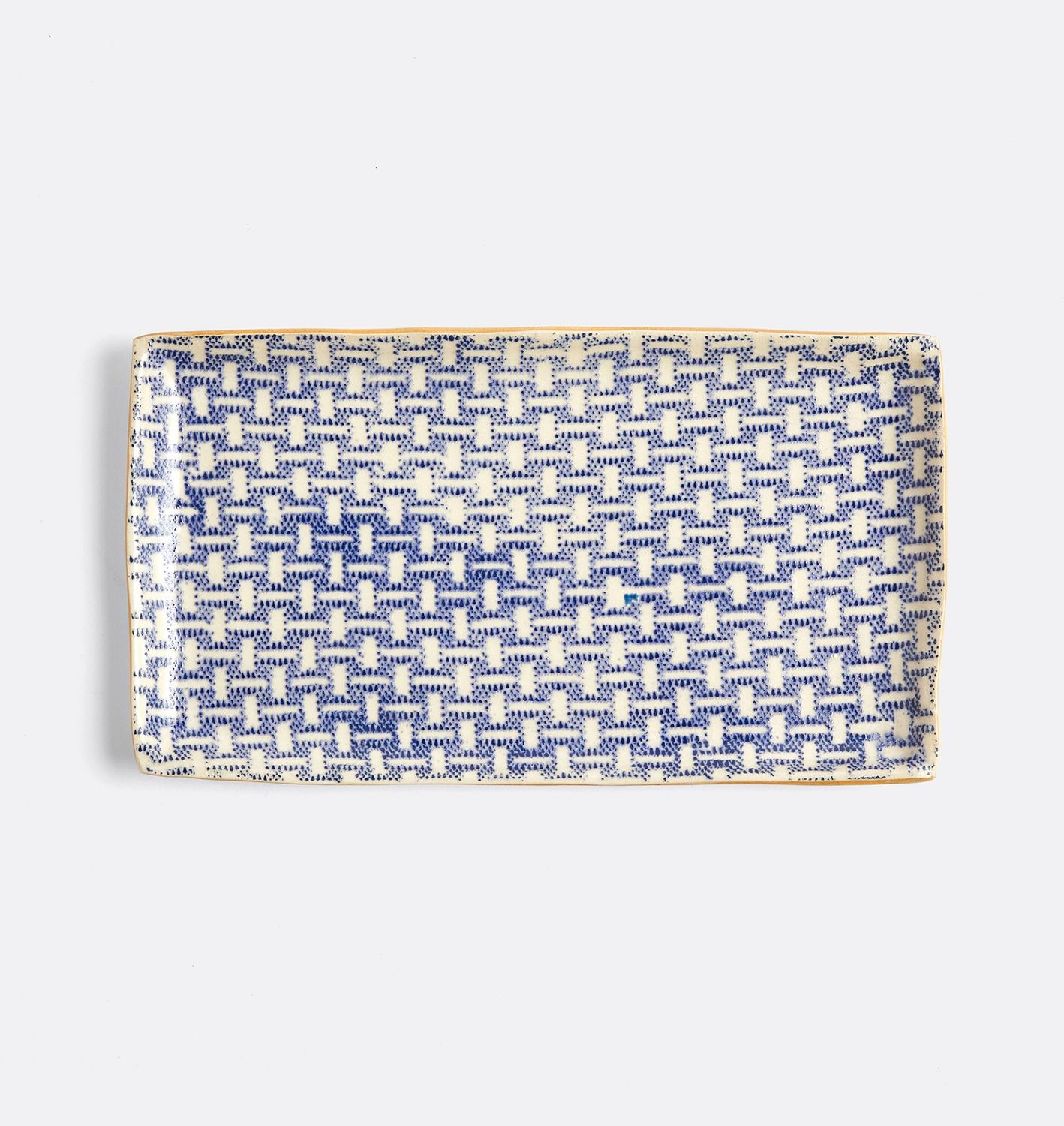 Small Stacking Rectangular | Wicker | Cobalt