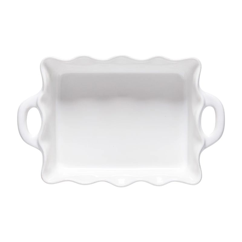 Cook &amp; Host White Ruffled Baker | Medium Rect
