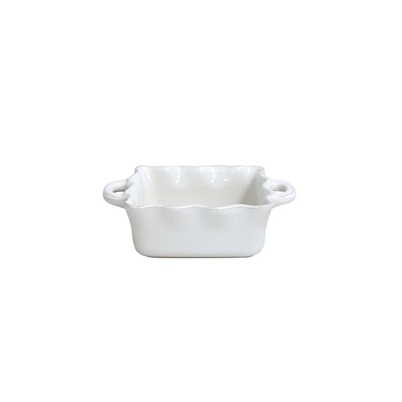 Cook &amp; Host White Ruffled Baker 10" Square