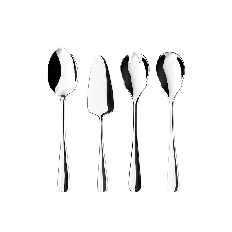 Lumi Hostess Flatware | 4 pc Serving Set | Polished