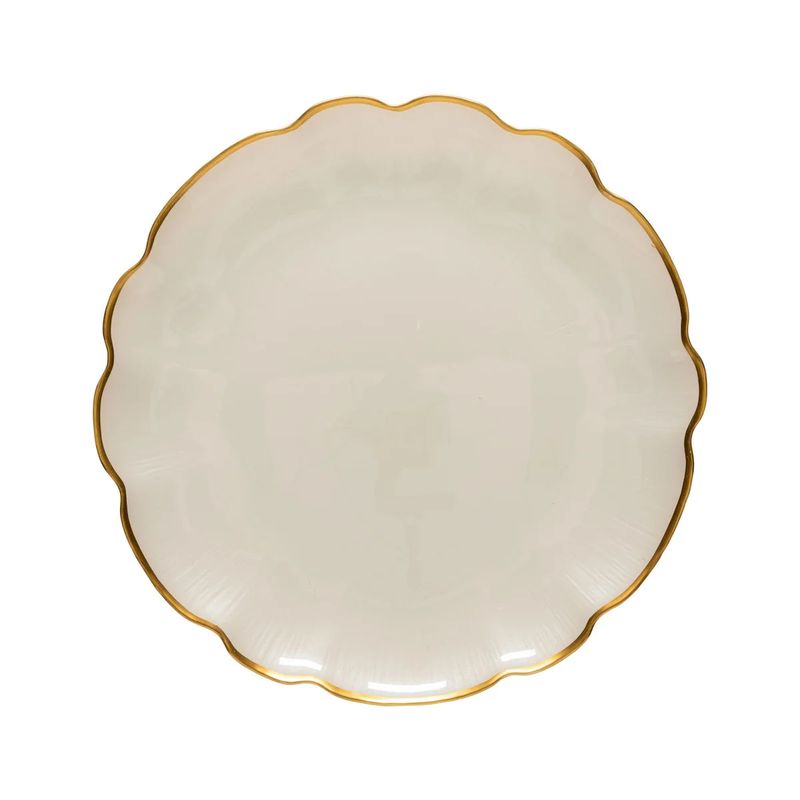 Francesca Glass Charger 13" | Gold Rimmed