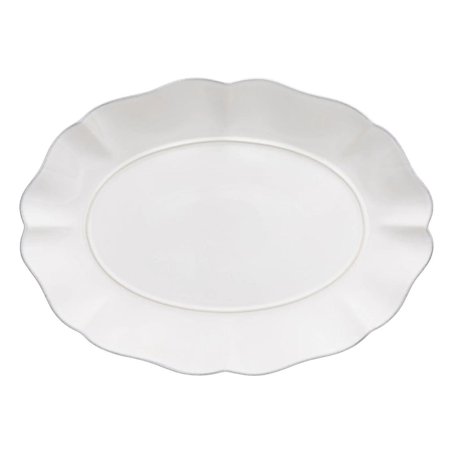 Rosa Oval Platter 16" | White