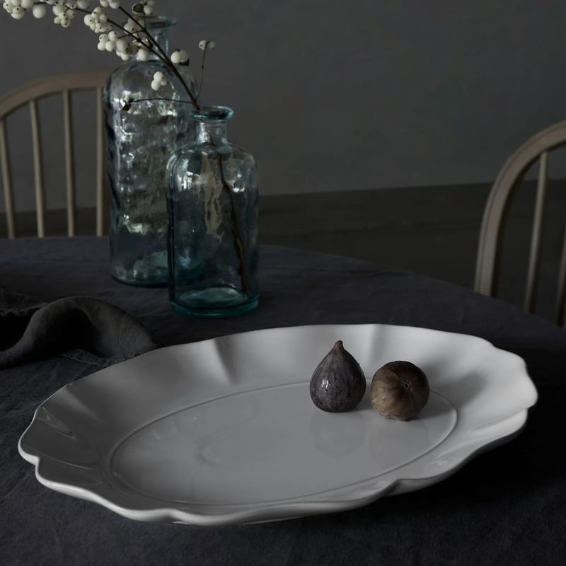 Rosa Oval Platter 16" Large | White