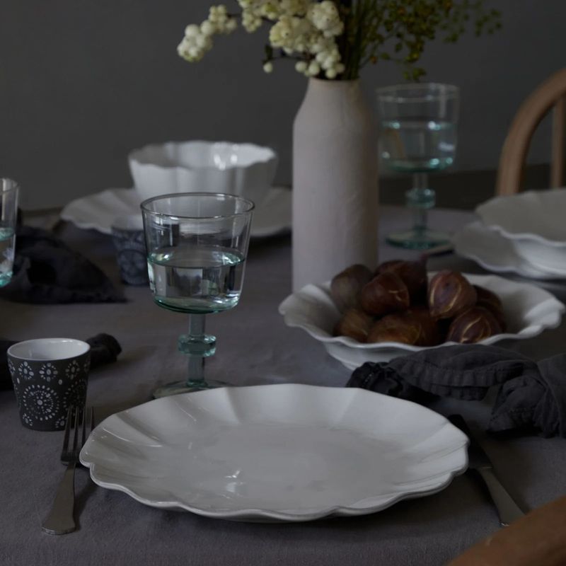 Rosa Dinner Plate | White