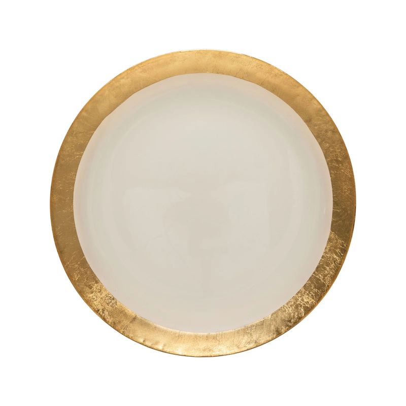 Camilla Glass Charger 13" | Gold Band