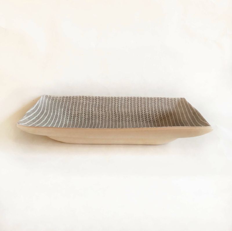 Asparagus Platter 14.5" |  Strata Mocha