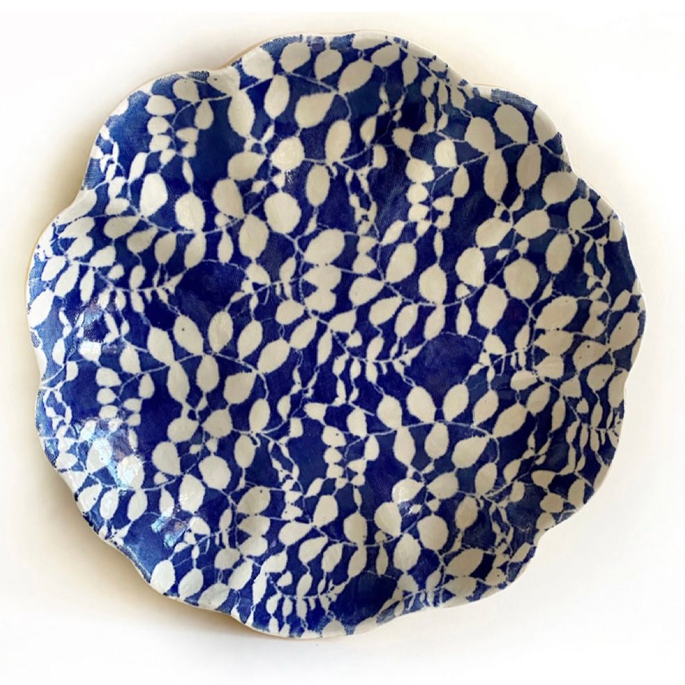 Large Scallop Bowl Aspen | Cobalt