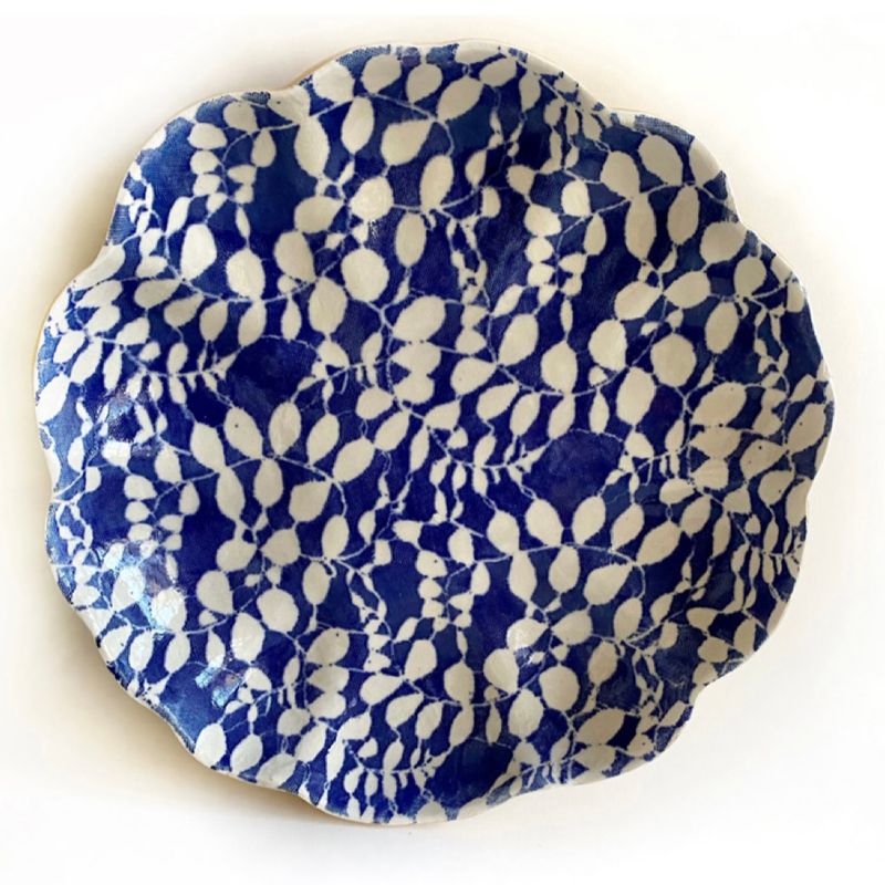 Large Scallop Bowl Aspen | Cobalt