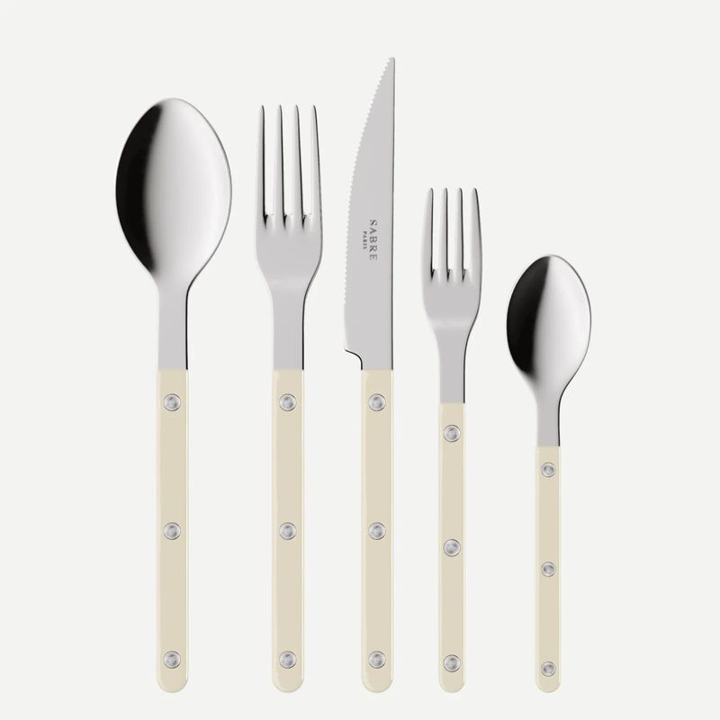 Bistrot  5-Piece Place Setting | Shiny Solid Ivory