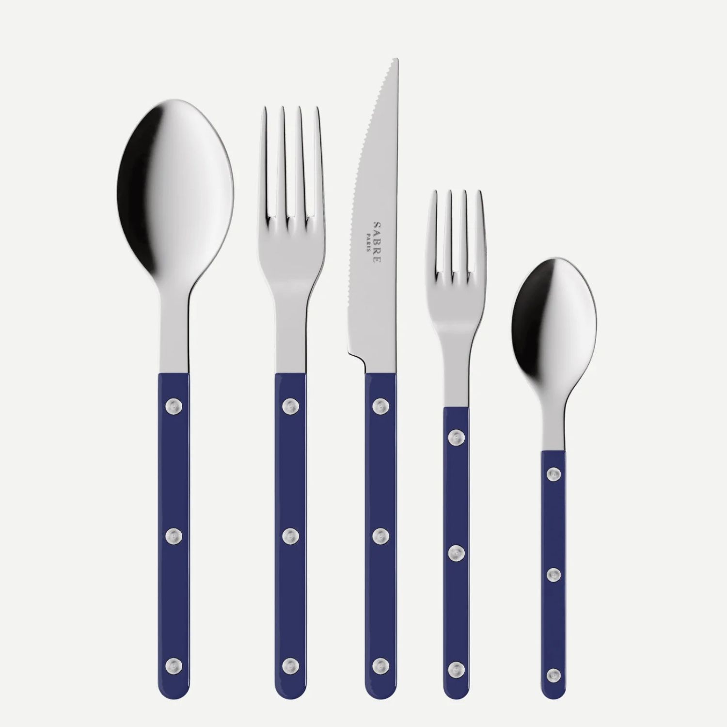 Bistrot 5-Piece Place Setting | Shiny Solid Navy Blue