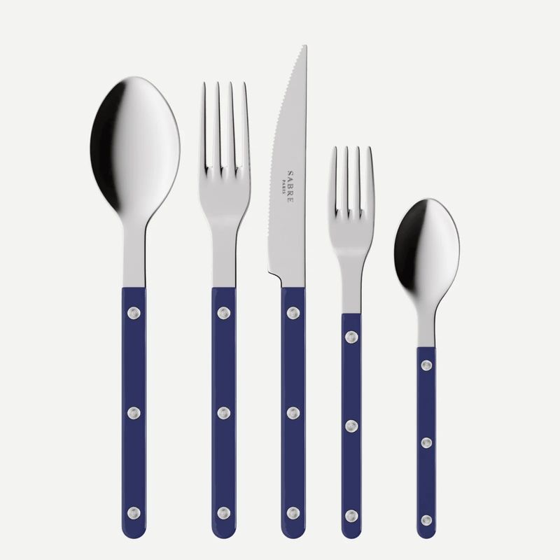 Bistrot 5-Piece Place Setting | Shiny Solid Navy Blue