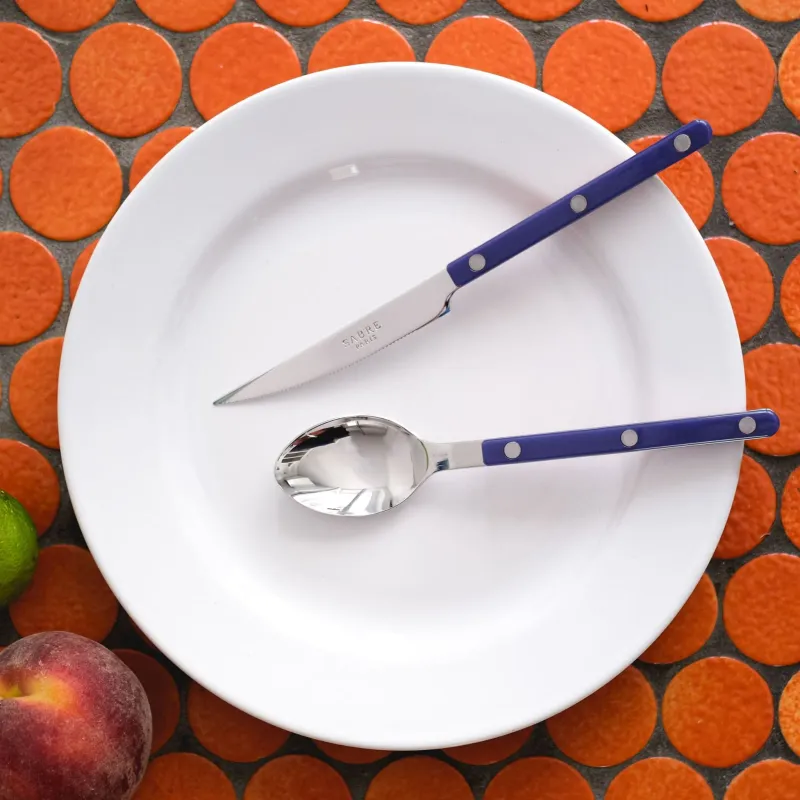 Bistrot 5-Piece Place Setting | Shiny Solid Navy Blue