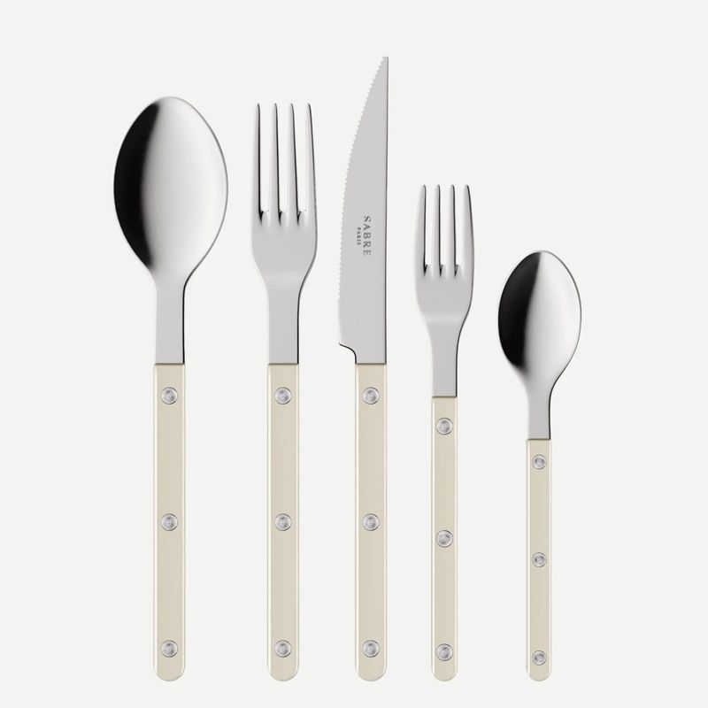Bistrot 5-Piece Place Setting | Shiny Pearly Pearl