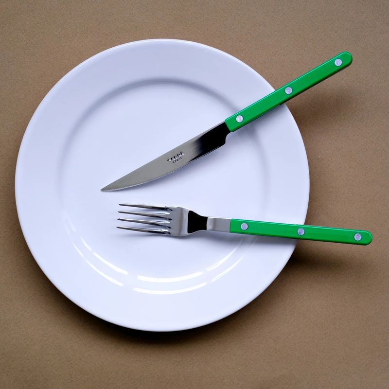 Bistrot Dinner Fork | Shiny Solid Garden Green