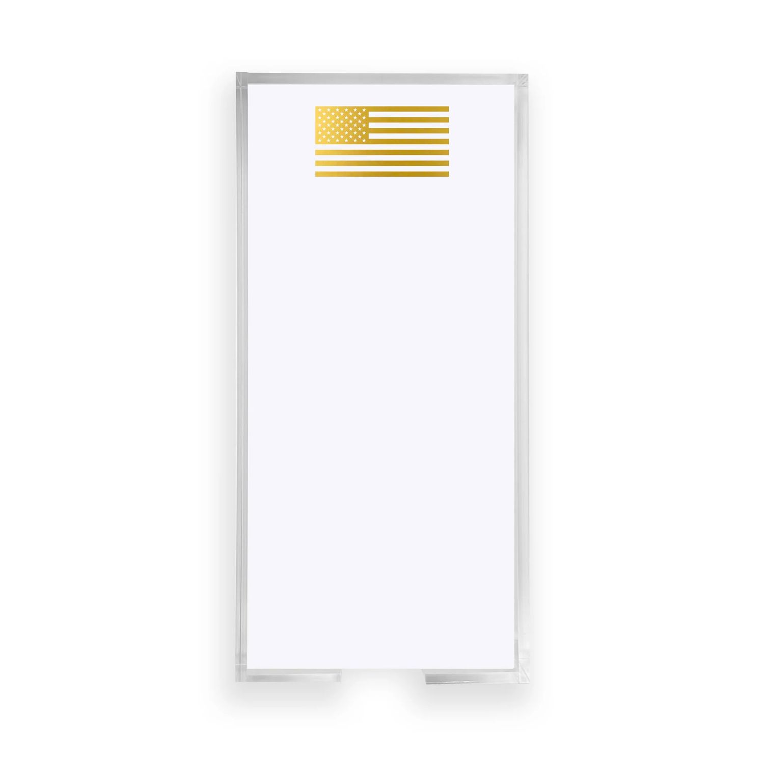 Long Skinny Gold Foil Notepad | Flag